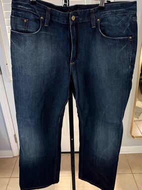 Robert Graham Men's Dark Indigo Relaxed Jeans